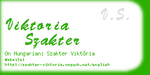 viktoria szakter business card