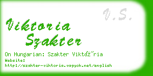 viktoria szakter business card